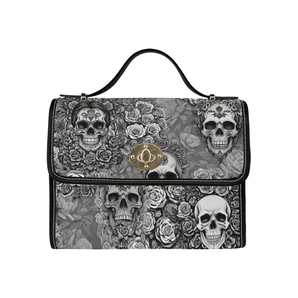 Skulls & Roses - Waterproof Canvas Handbag