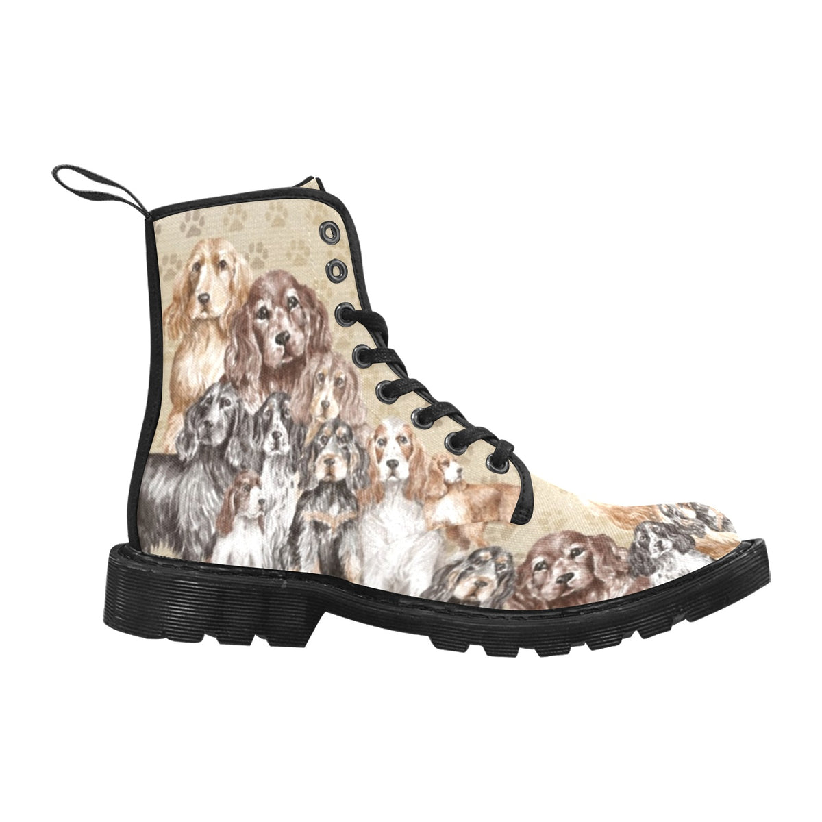 Cocker Spaniel Canvas Boots Little Goody New Shoes Little Goody New Shoes Australia