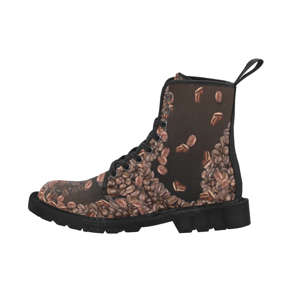 Coffee Beans - Canvas Boots - Little Goody New Shoes Australia