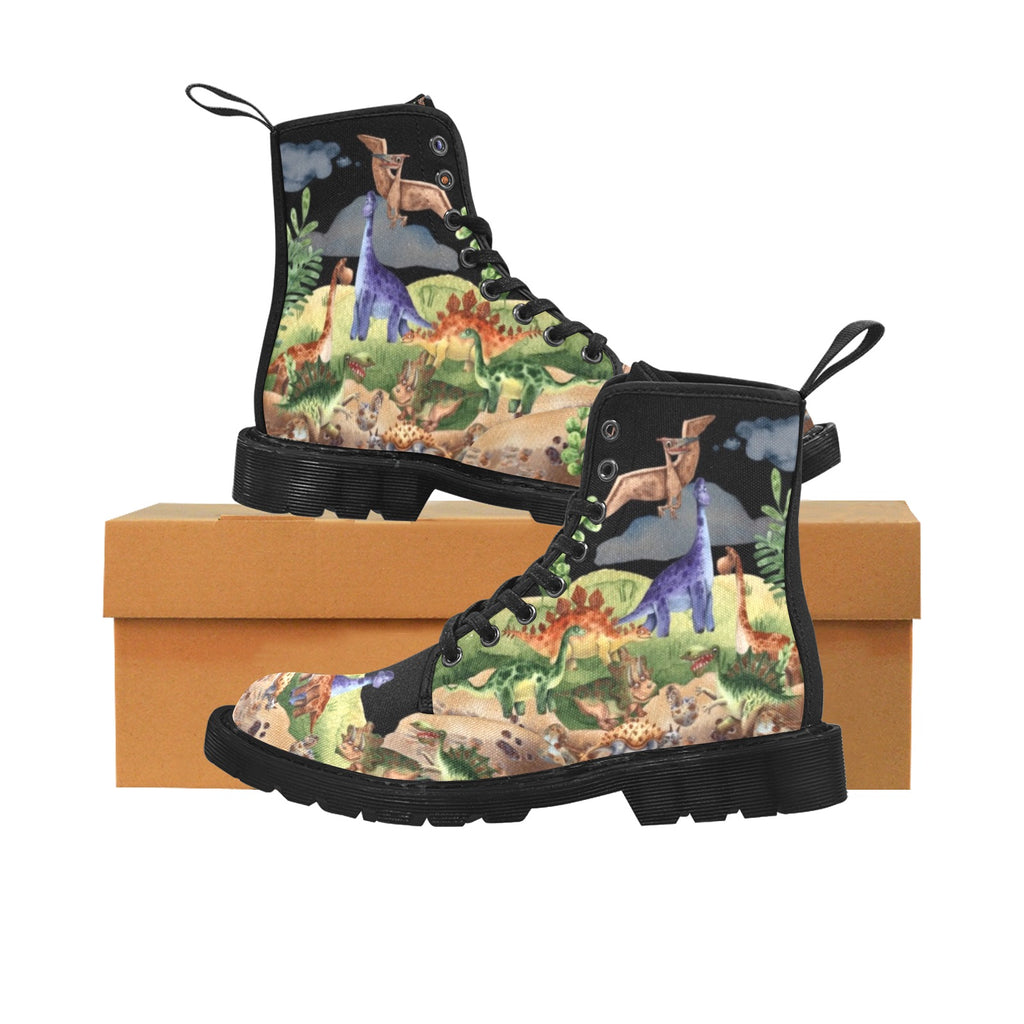 Dinosaur - Canvas Boots - Little Goody New Shoes Australia