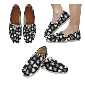 Lace Hearts - Casual Canvas Slip-on Shoes