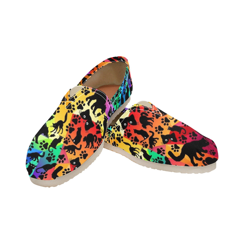 Black Cat Bright - Casual Canvas Slip-on Shoes