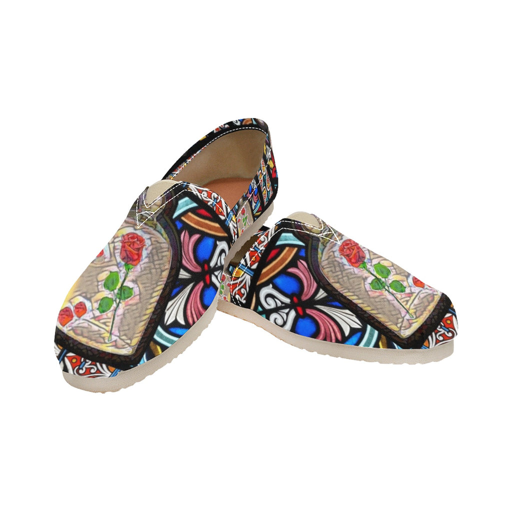 Stained Glass - Casual Canvas Slip-on Shoes