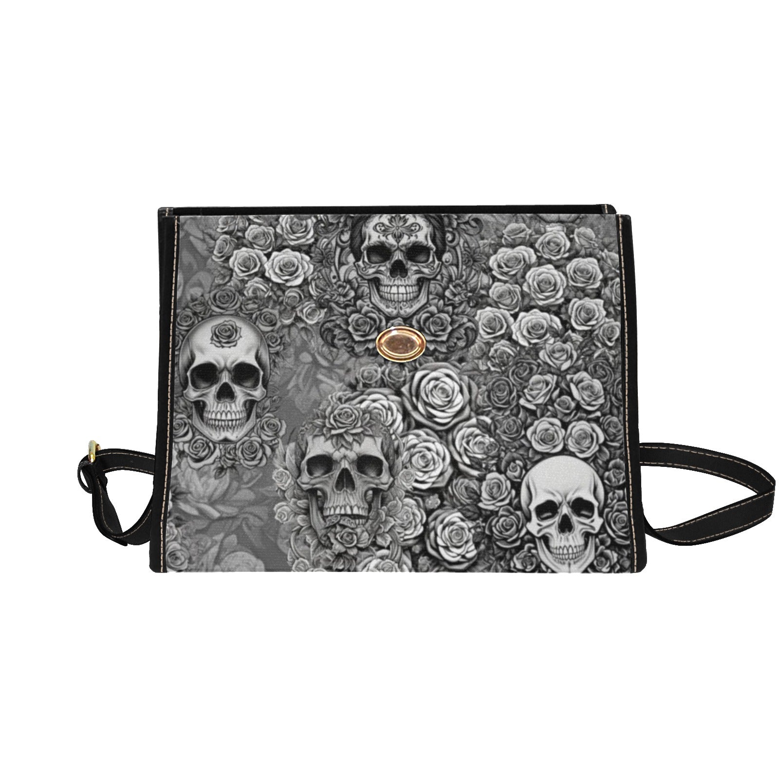 Skulls & Roses - Waterproof Canvas Handbag