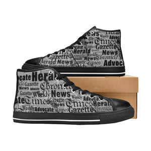 Newsprint - High Top Shoes