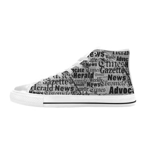 Newsprint - High Top Shoes