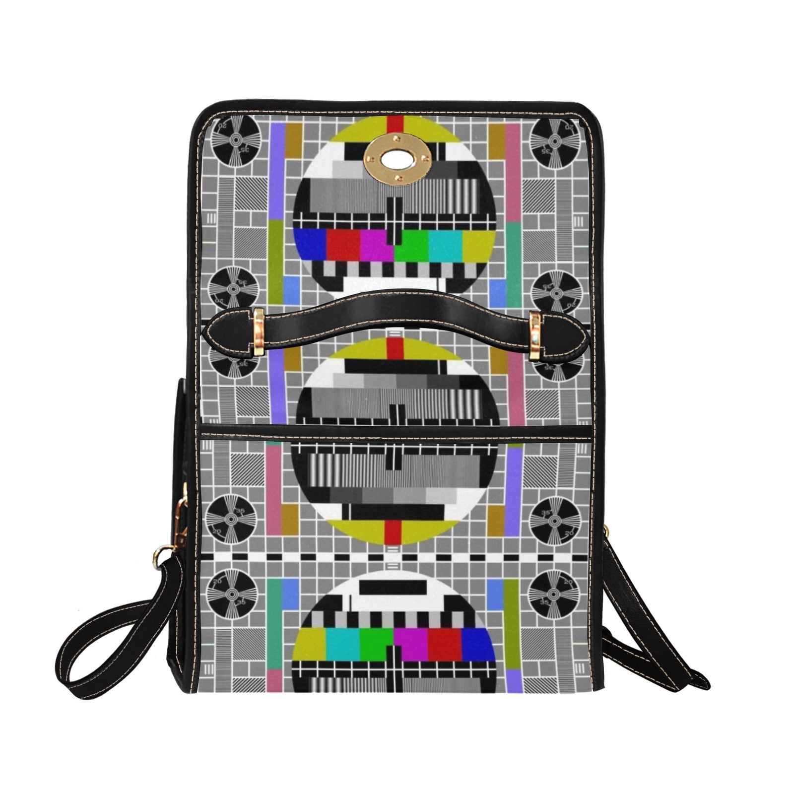 Test Pattern - Waterproof Canvas Handbag