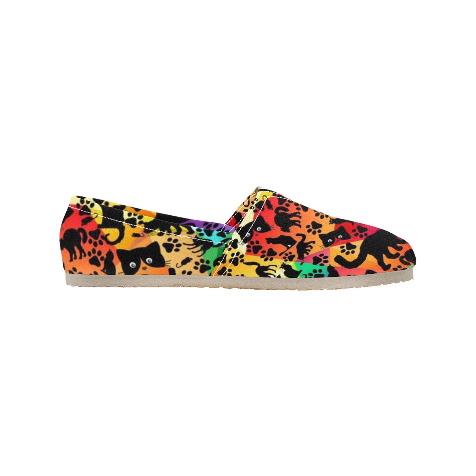 Black Cat Bright - Casual Canvas Slip-on Shoes