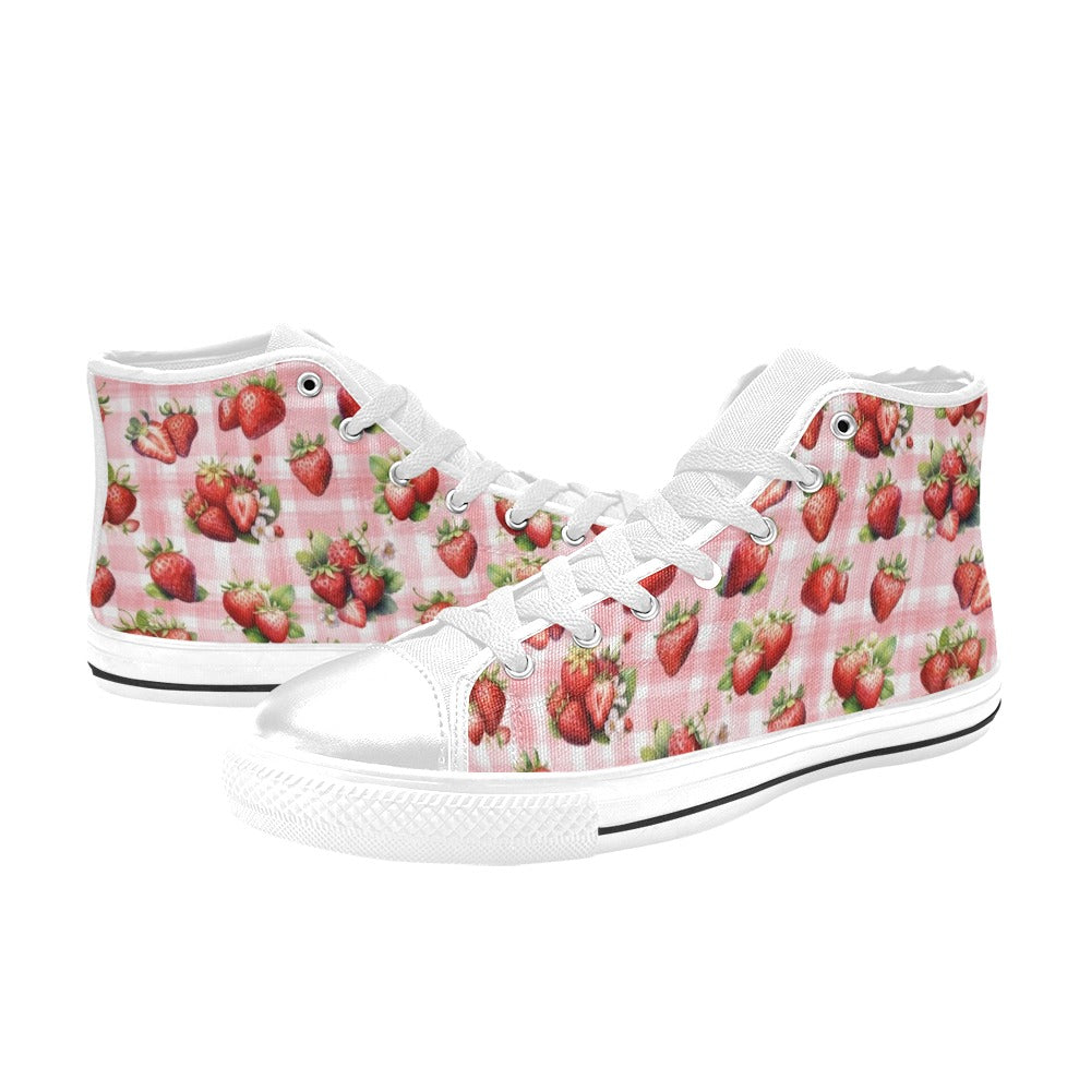 Strawberries - High Top Shoes
