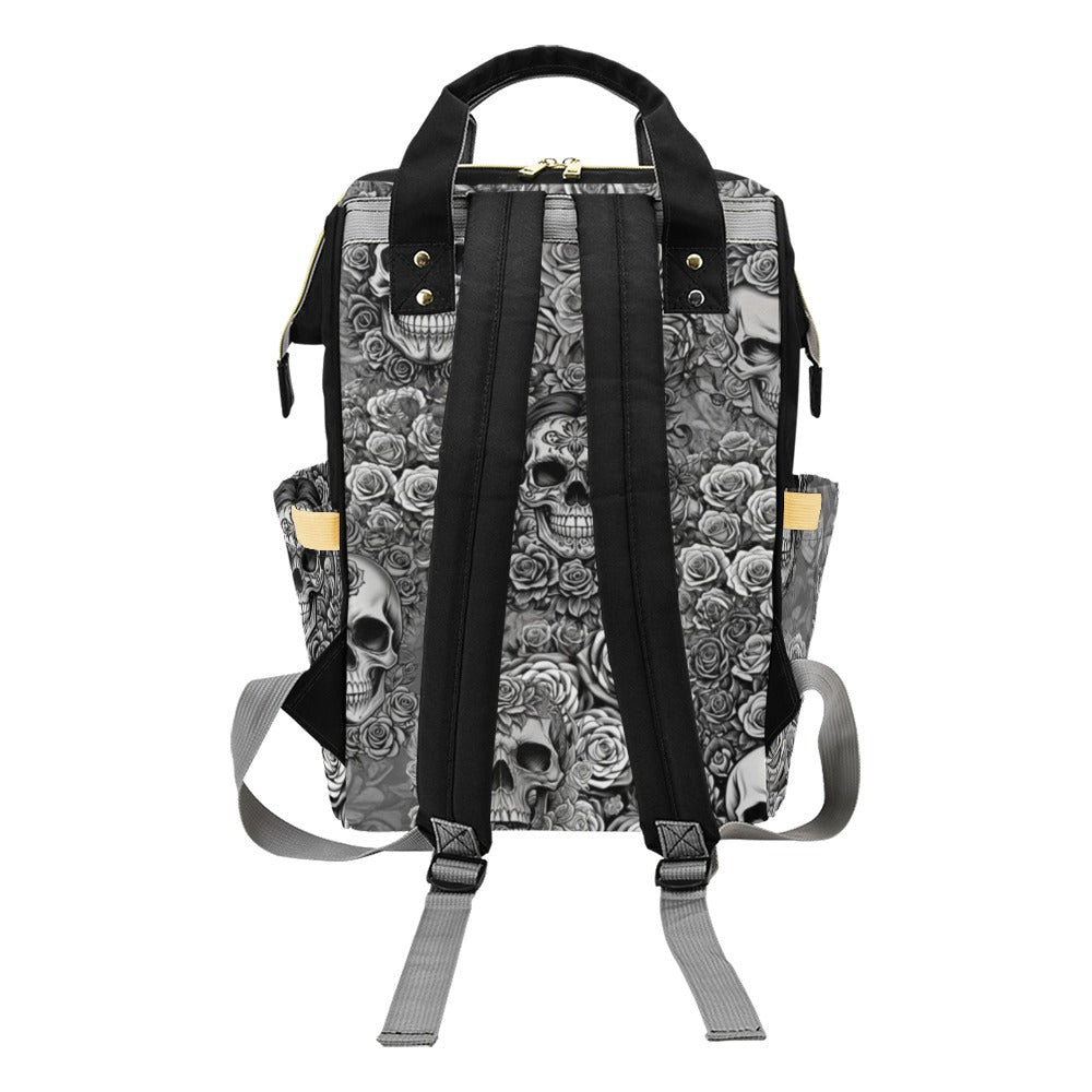 Skulls & Roses - Multi-Function Backpack Nappy Bag