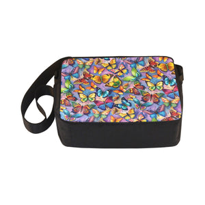 Butterfly Bright - One-Sided Crossbody Nylon Bag