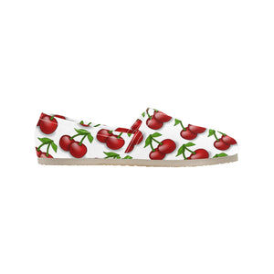 Cherry All Over - Casual Canvas Slip-on Shoes