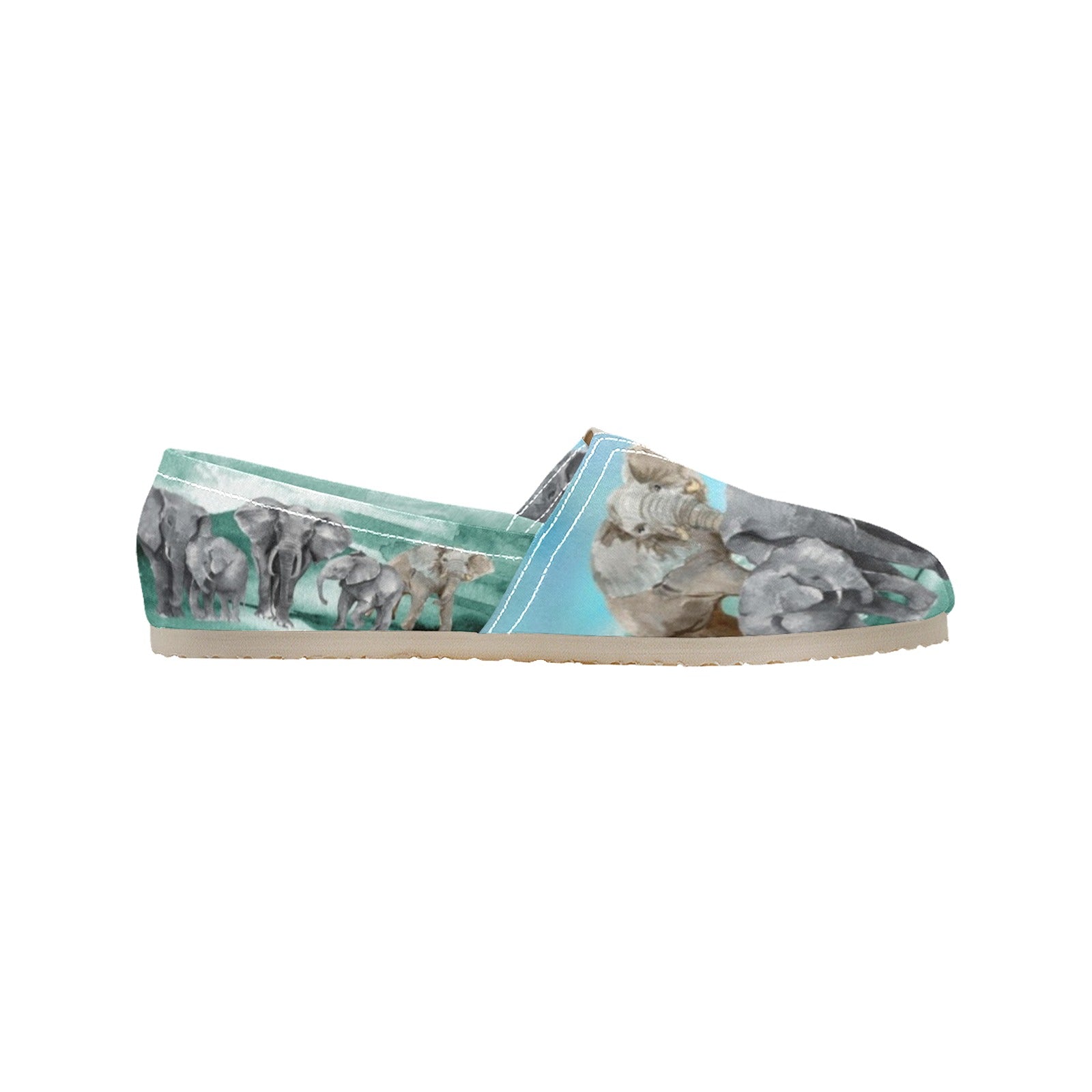 Elephants - Casual Canvas Slip-on Shoes