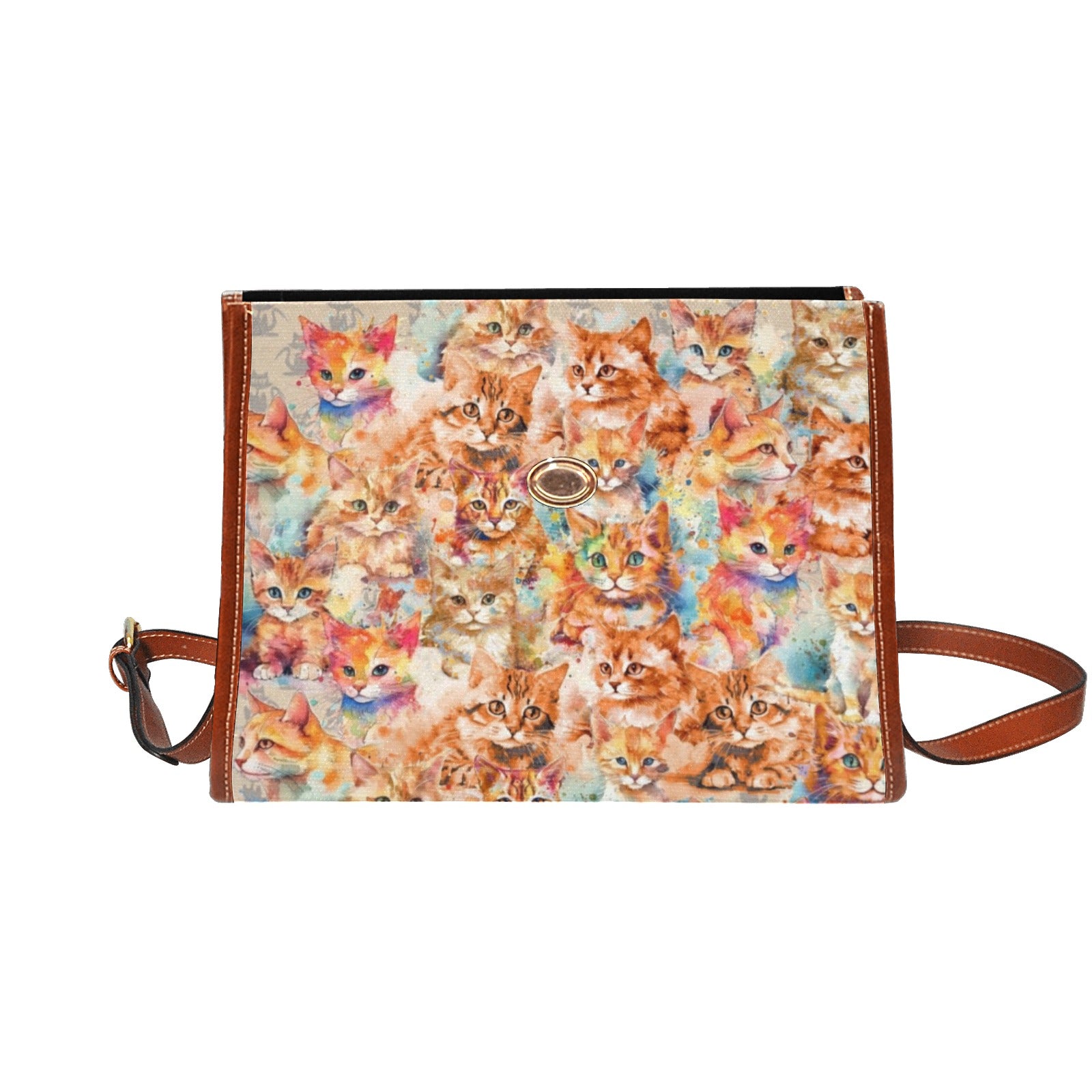 Ginger Cat - Waterproof Canvas Handbag