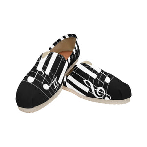 Music Notes - Casual Canvas Slip-on Shoes