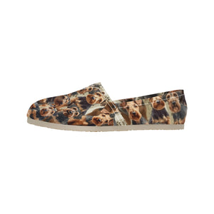 Airedale Terrier - Casual Canvas Slip-on Shoes