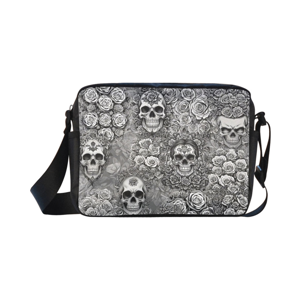 Skulls & Roses - One-Sided Crossbody Nylon Bag