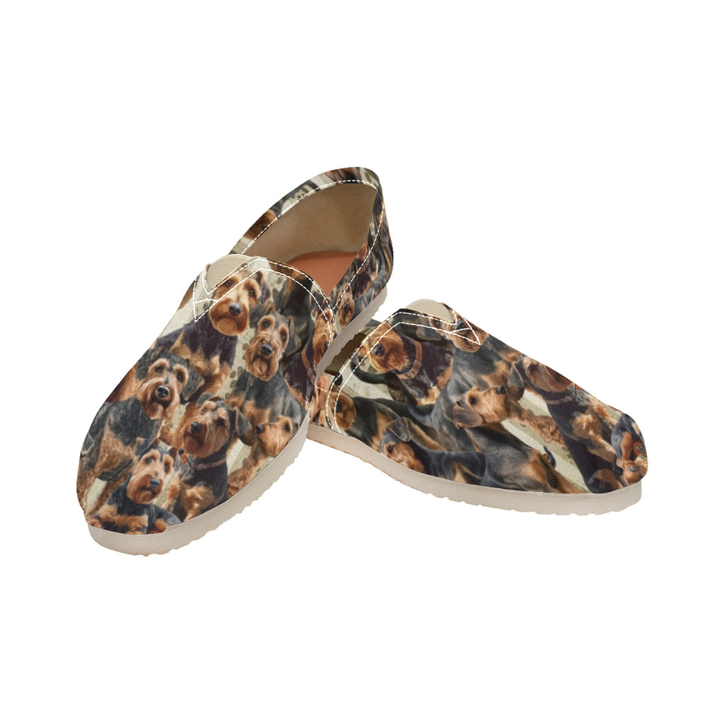 Airedale Terrier - Casual Canvas Slip-on Shoes