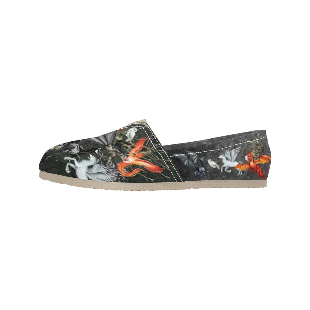 Magical Creatures - Casual Canvas Slip-on Shoes