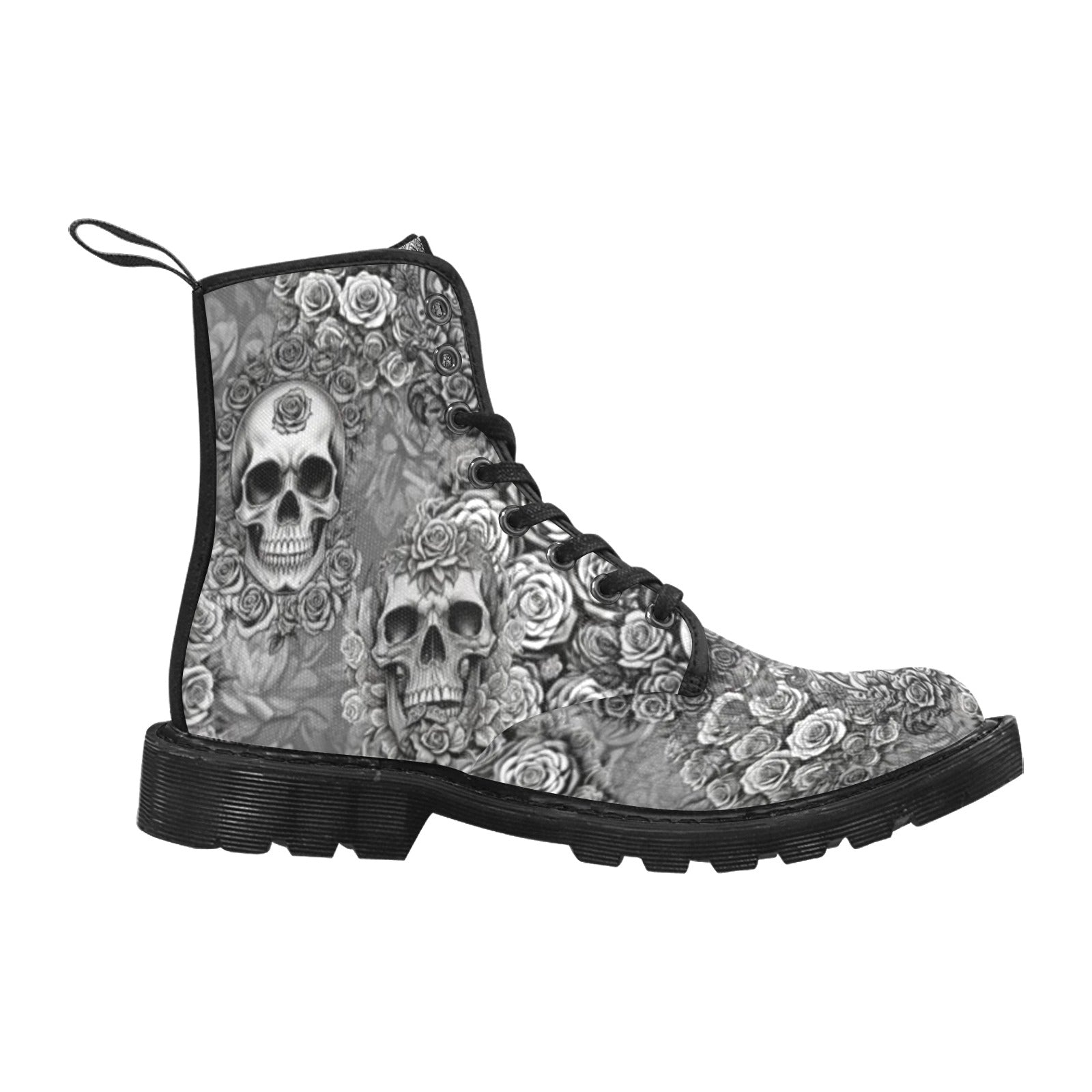 Skulls & Roses - Canvas Boots