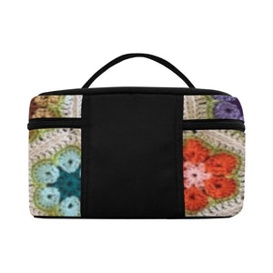 African Flowers Crochet - Cosmetics / Lunch Bag