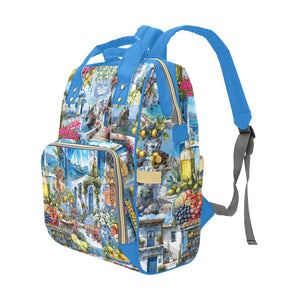 Greek Islands - Multi-Function Backpack Nappy Bag