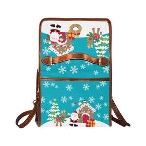Santa Claus Scene - Waterproof Canvas Handbag
