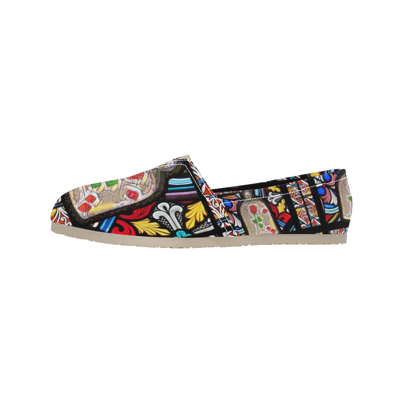 Stained Glass - Casual Canvas Slip-on Shoes