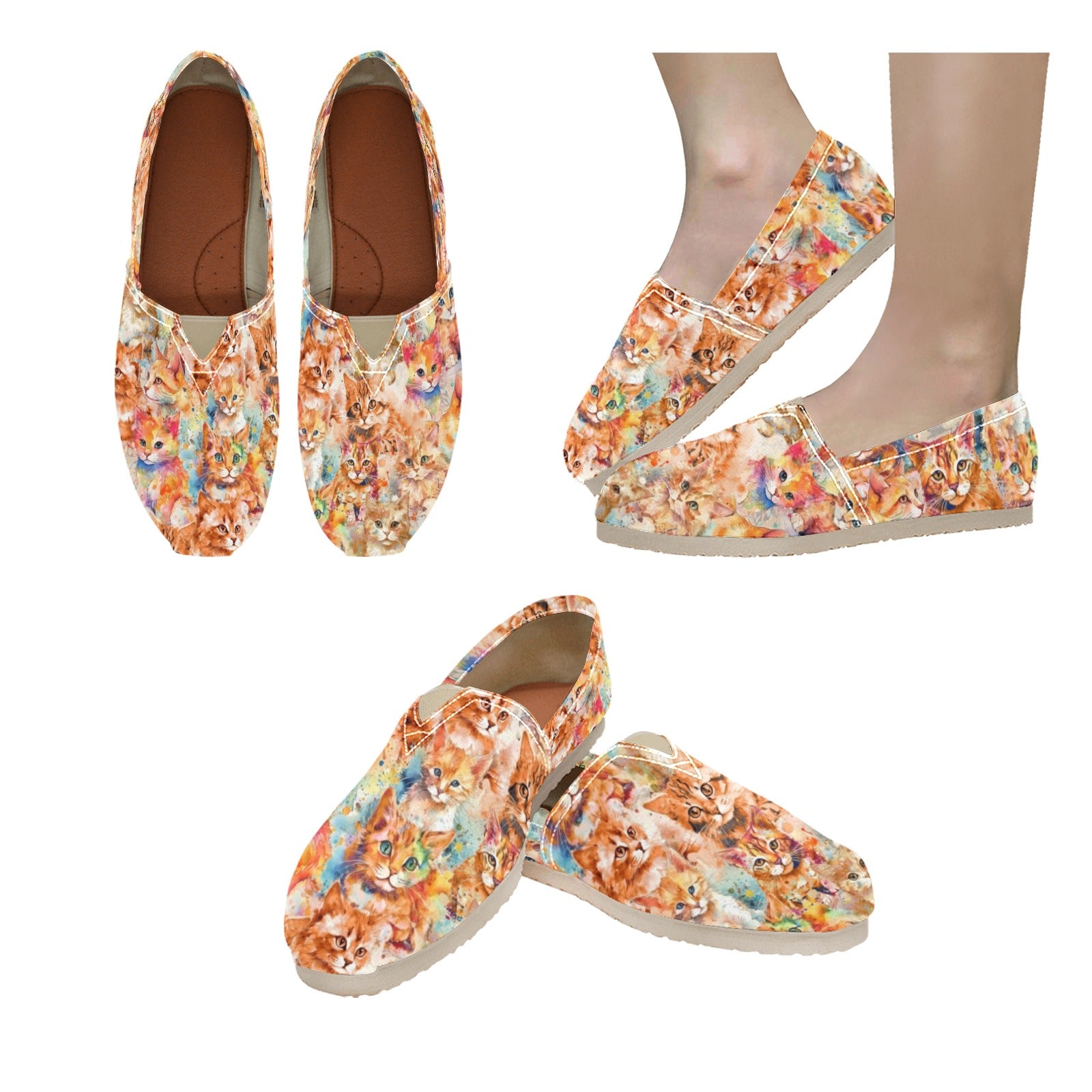 Ginger Cat - Casual Canvas Slip-on Shoes