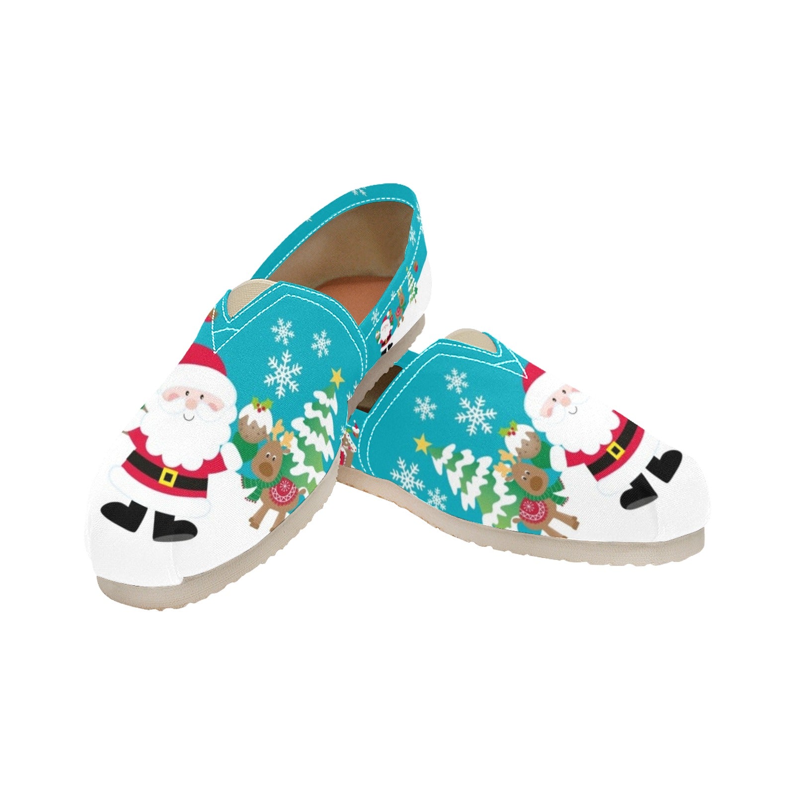 Santa Claus Scene - Casual Canvas Slip-on Shoes