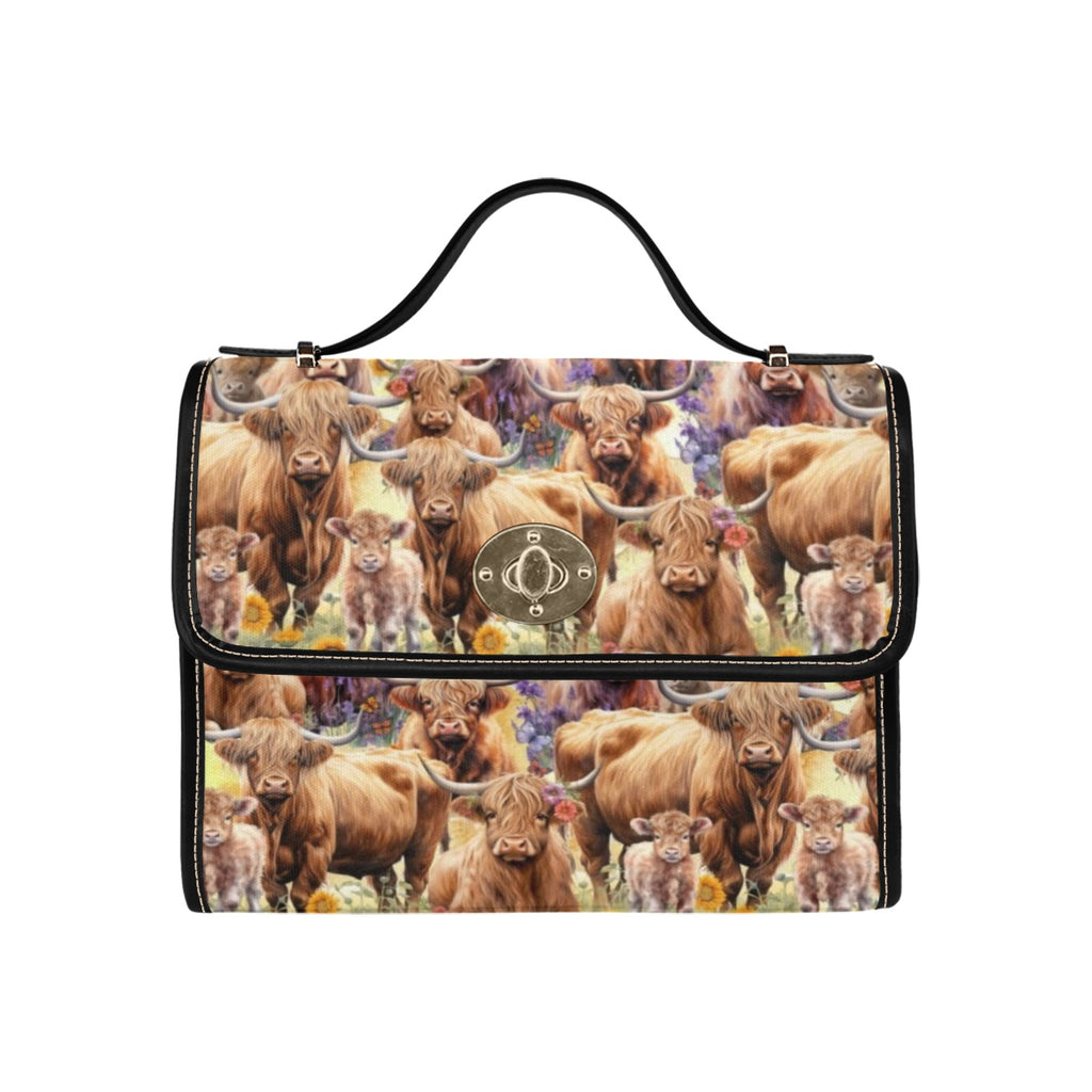 Highland Cows - Waterproof Canvas Handbag