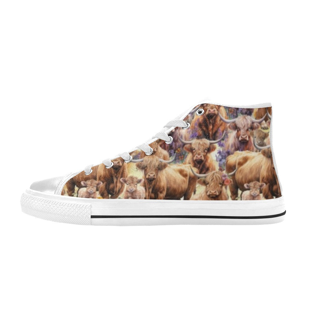 Highland Cows - High Top Shoes