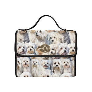 Maltese Terrier - Waterproof Canvas Handbag