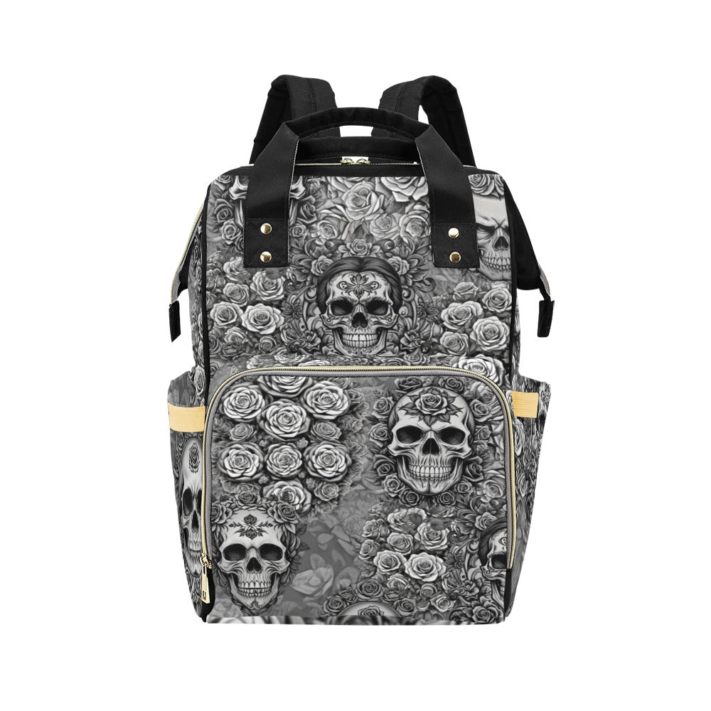 Skulls & Roses - Multi-Function Backpack Nappy Bag