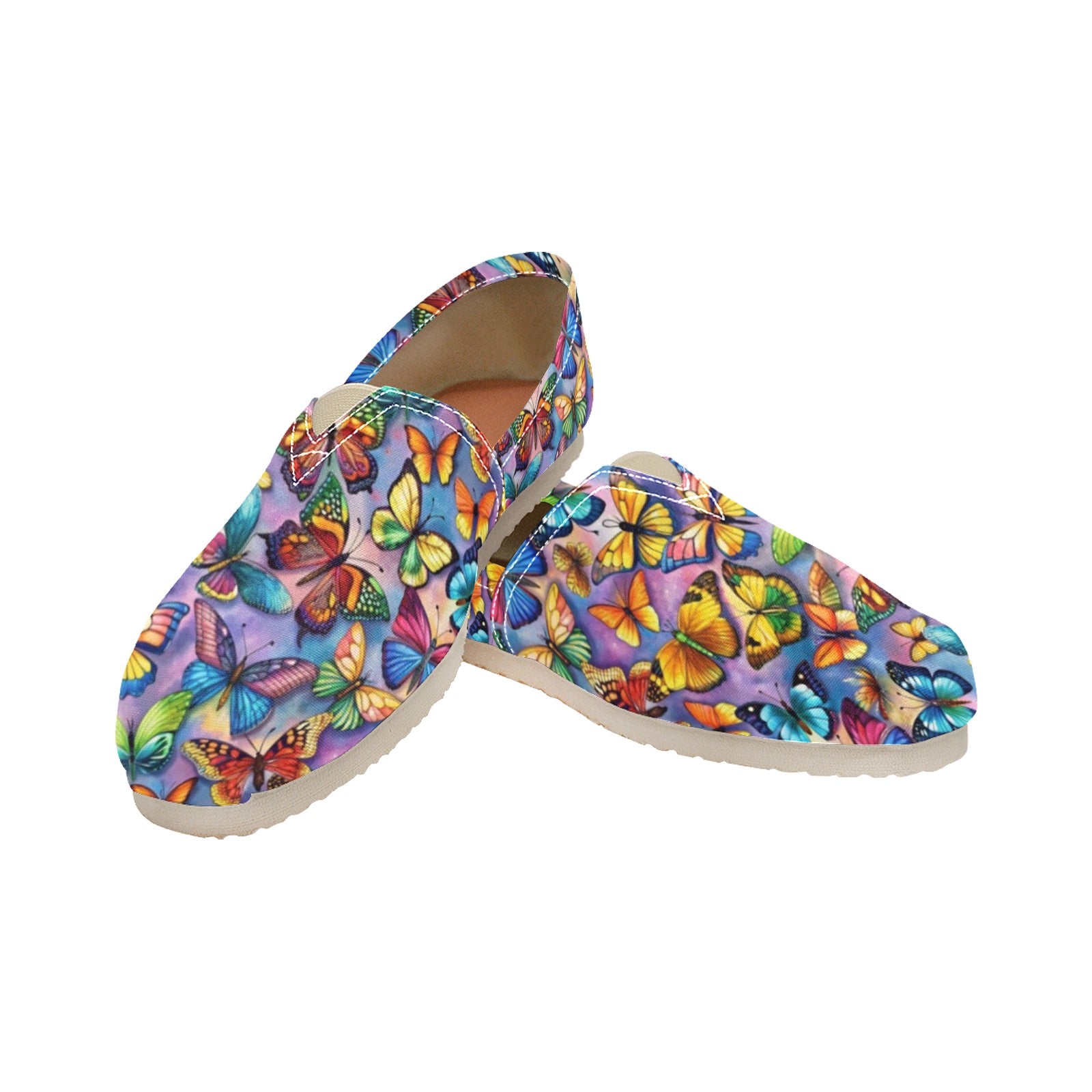 Butterfly Bright - Casual Canvas Slip-on Shoes