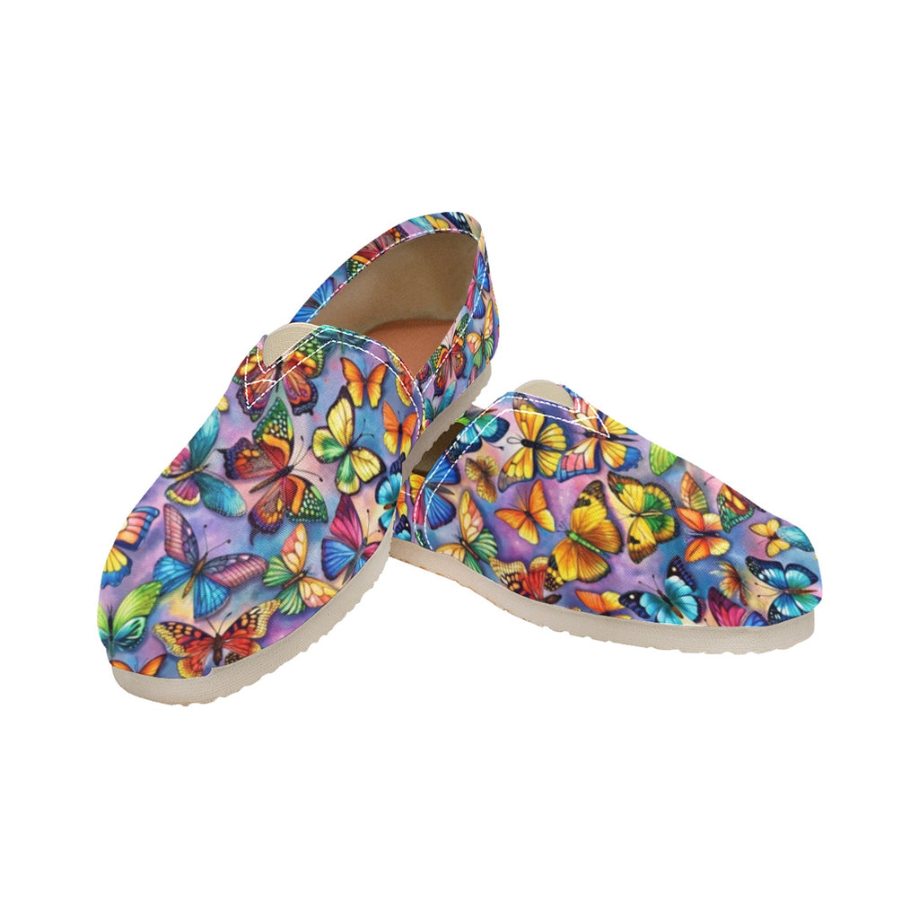 Butterfly Bright - Casual Canvas Slip-on Shoes