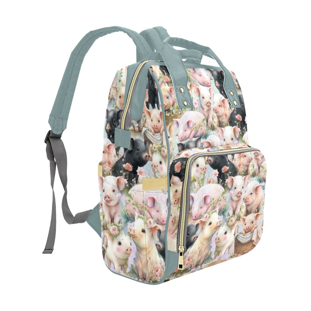 Cute Pigs - Multi-Function Backpack Nappy Bag