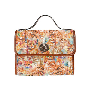Ginger Cat - Waterproof Canvas Handbag