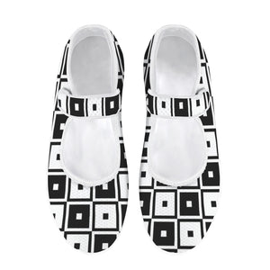 Black & White Squares - Mary Jane Shoes