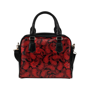 Red Paisley - Shoulder Handbag