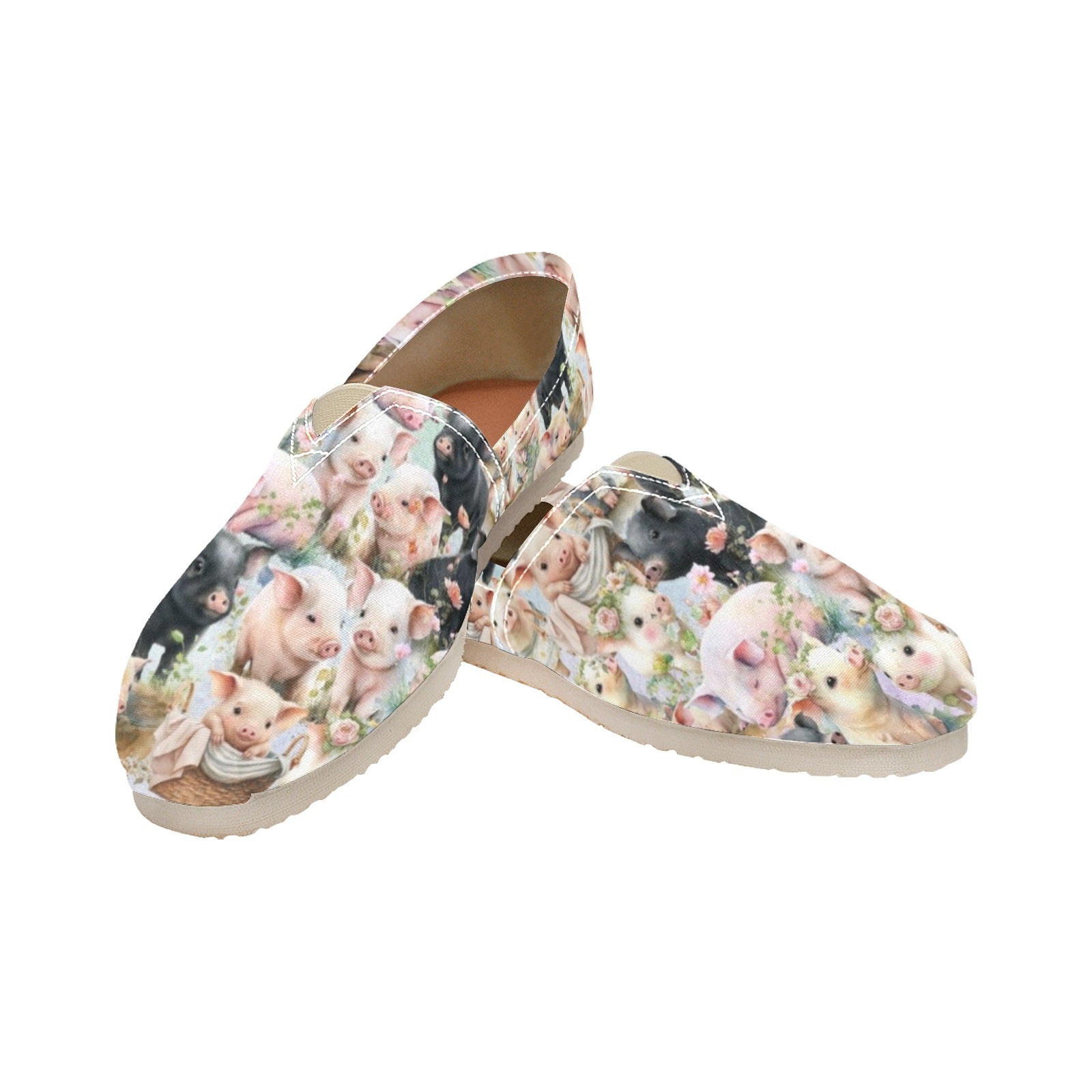 Cute Pigs - Casual Canvas Slip-on Shoes