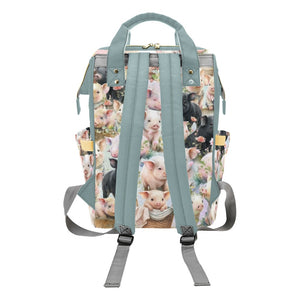 Cute Pigs - Multi-Function Backpack Nappy Bag
