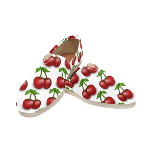 Cherry All Over - Casual Canvas Slip-on Shoes