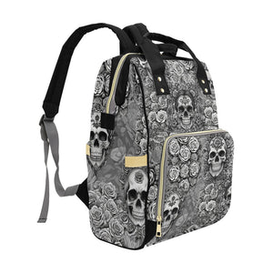 Skulls & Roses - Multi-Function Backpack Nappy Bag