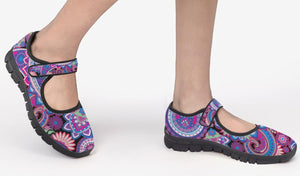Purple Paisley - Mary Jane Shoes
