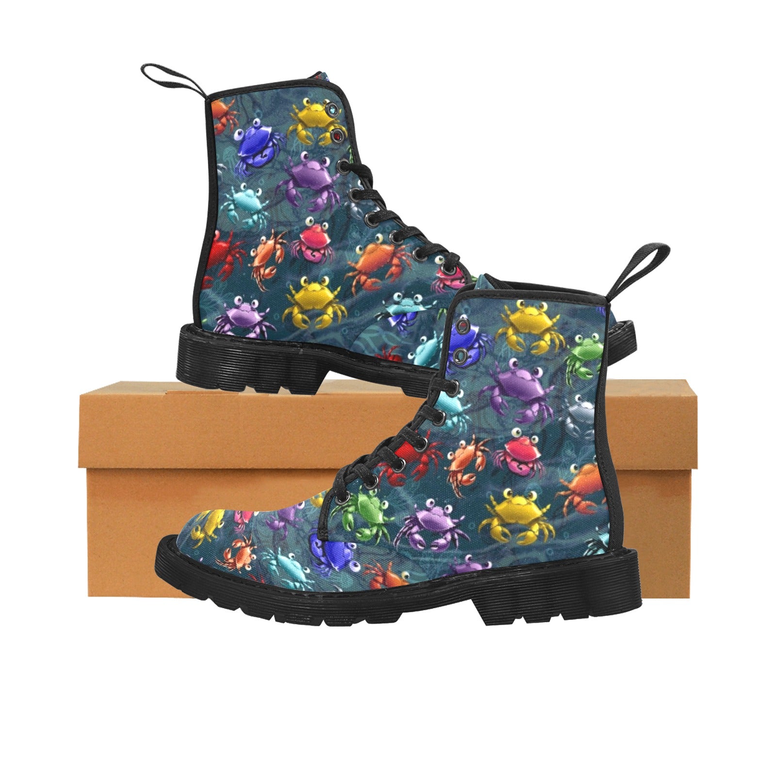 Crab Bright - Canvas Boots