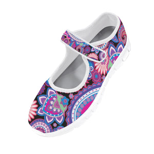 Purple Paisley - Mary Jane Shoes