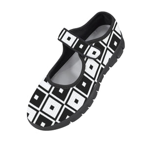 Black & White Squares - Mary Jane Shoes