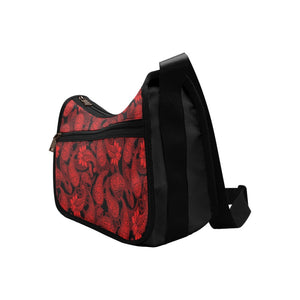Red Paisley - Crossbody Handbag