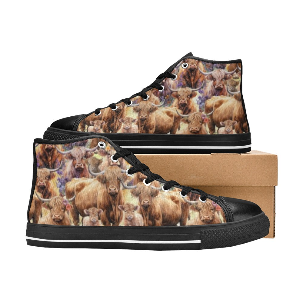 Highland Cows - High Top Shoes